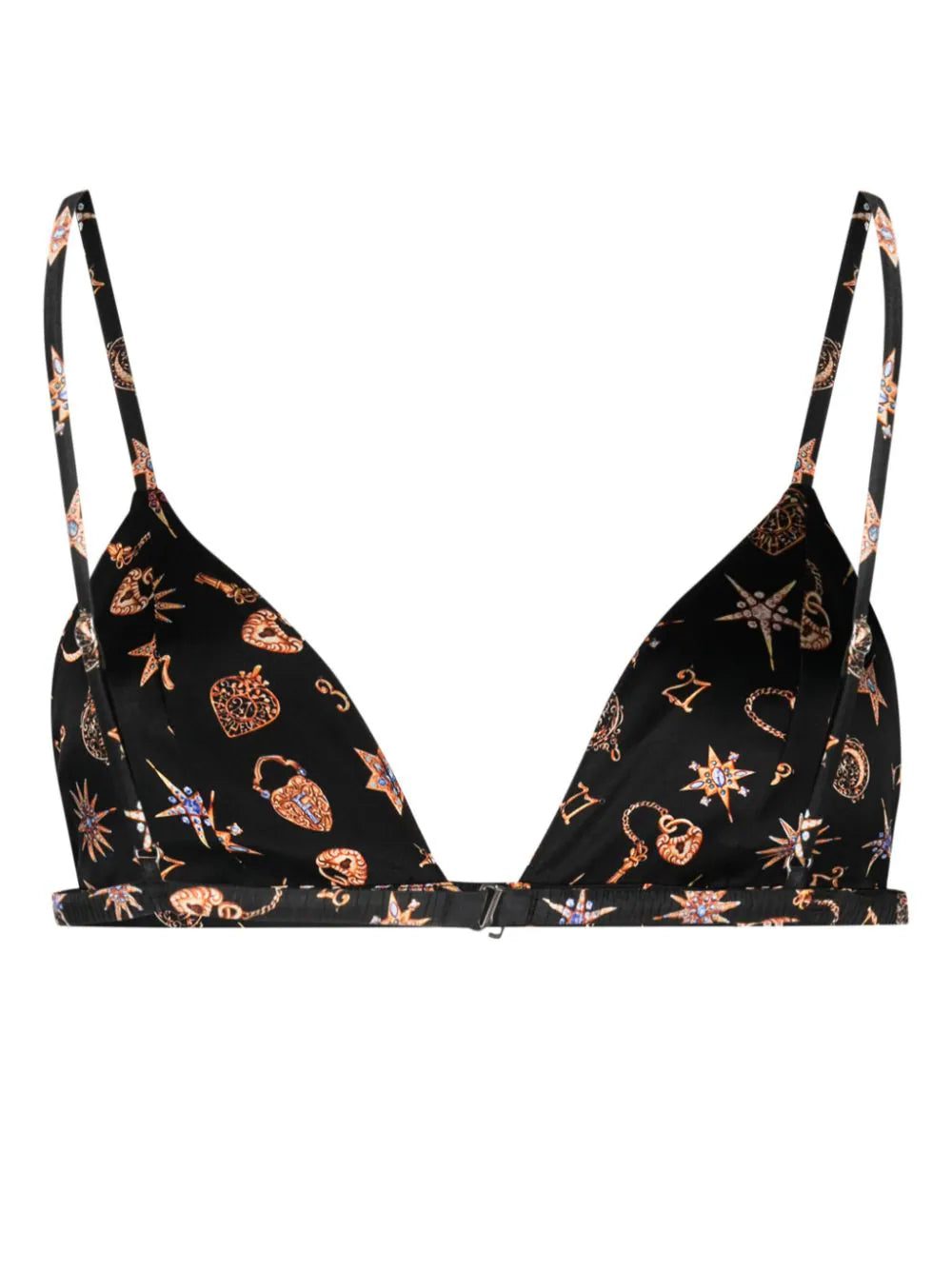 Fleur Du Mal Luxe graphic-print triangle-cup bra - Image 2