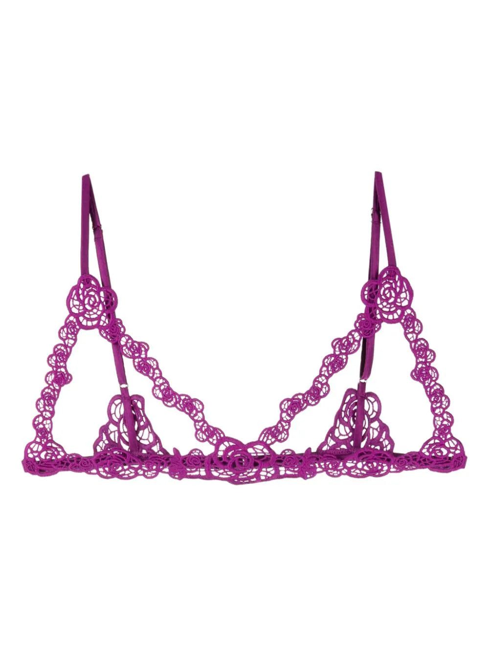 Fleur Du Mal cut-out guipure-lace bralette