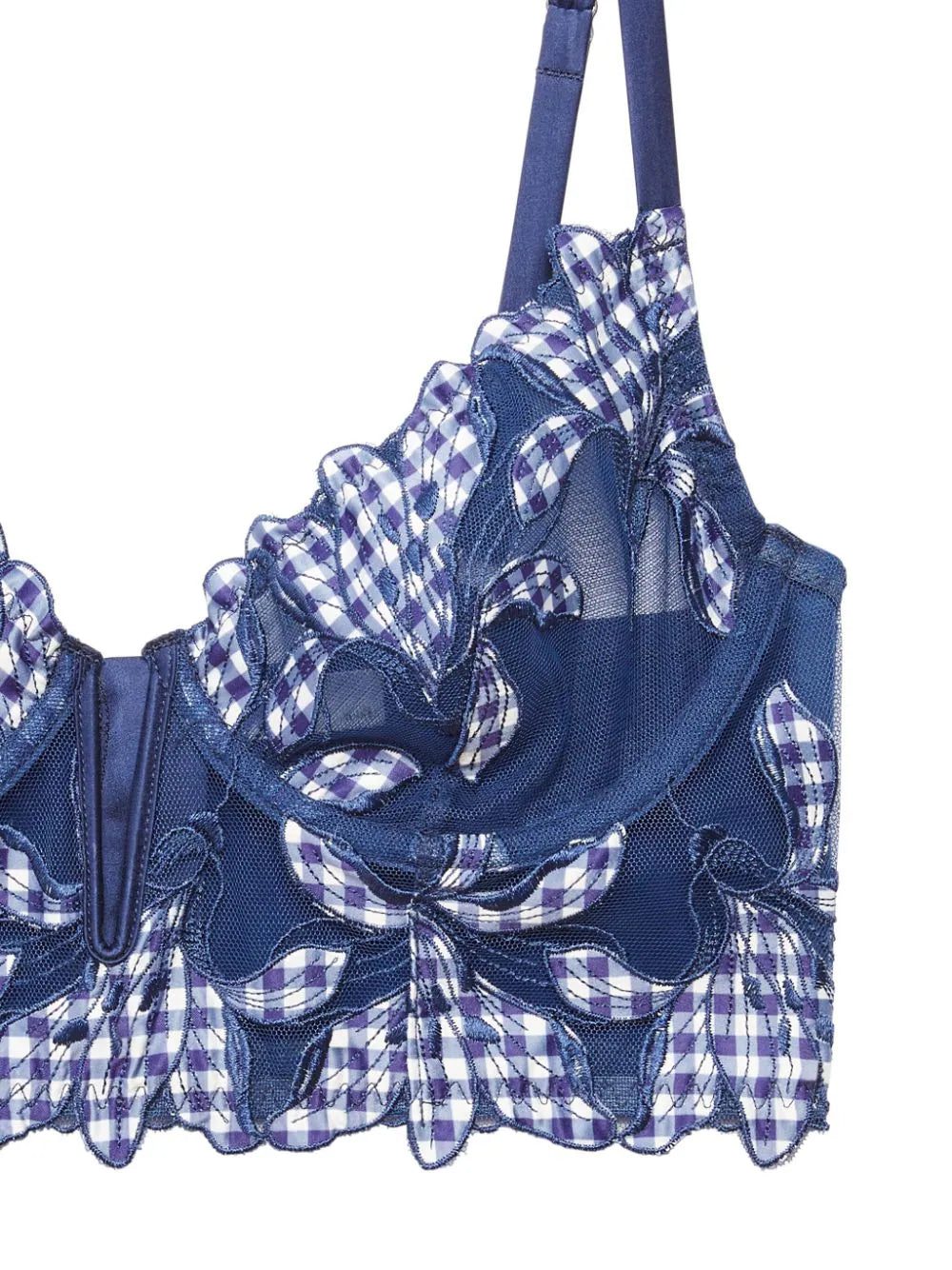 Fleur Du Mal Lily gingham-checked bra - Image 2