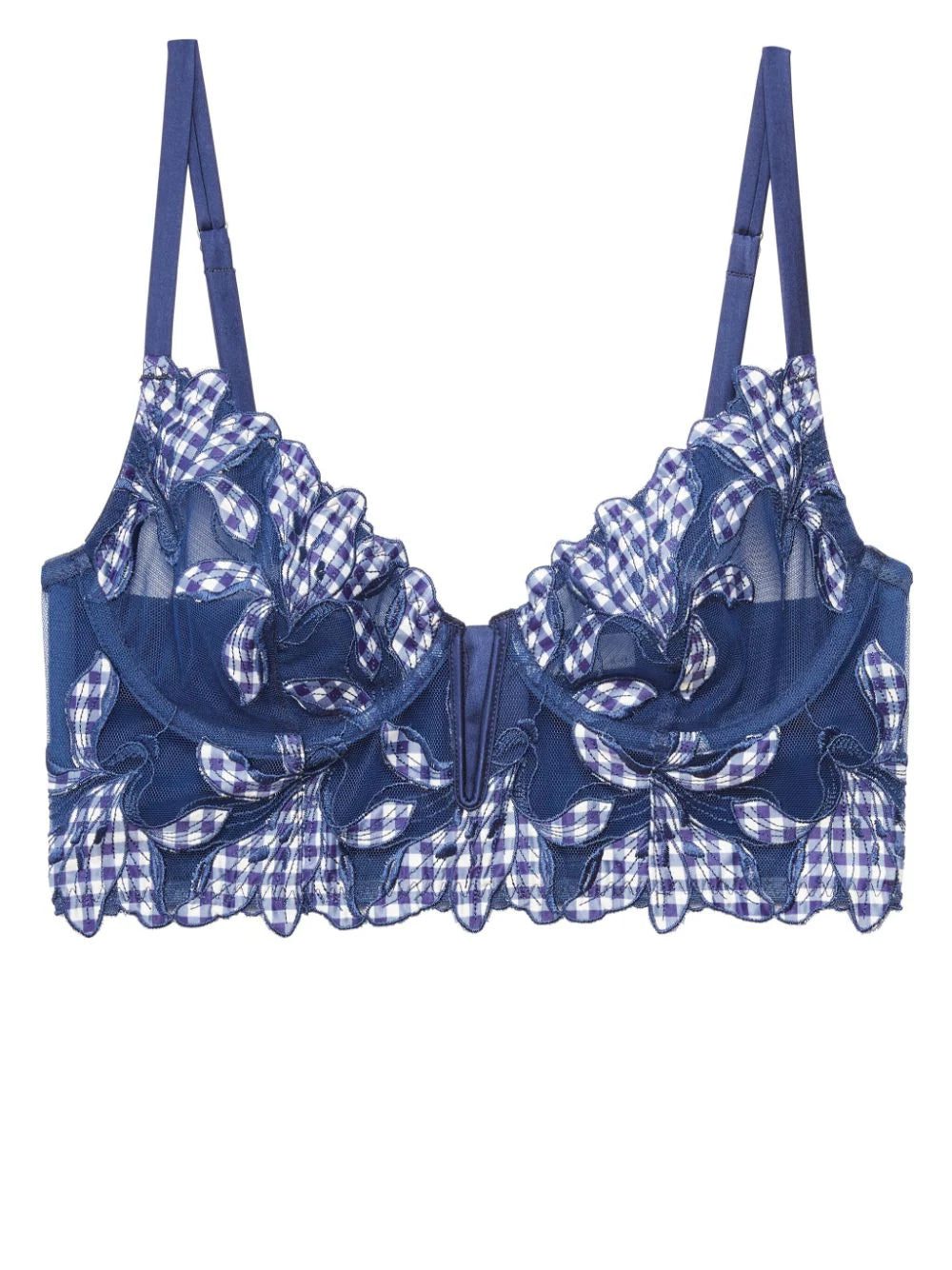 Fleur Du Mal Lily gingham-checked bra