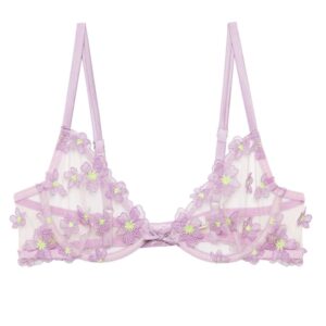Fleur Du Mal floral-lace demi bra