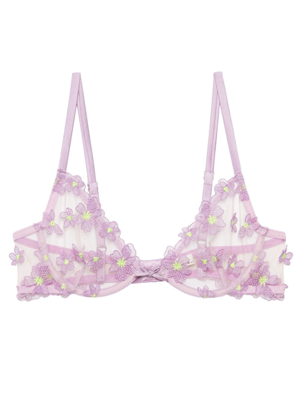 Fleur Du Mal floral-lace demi bra