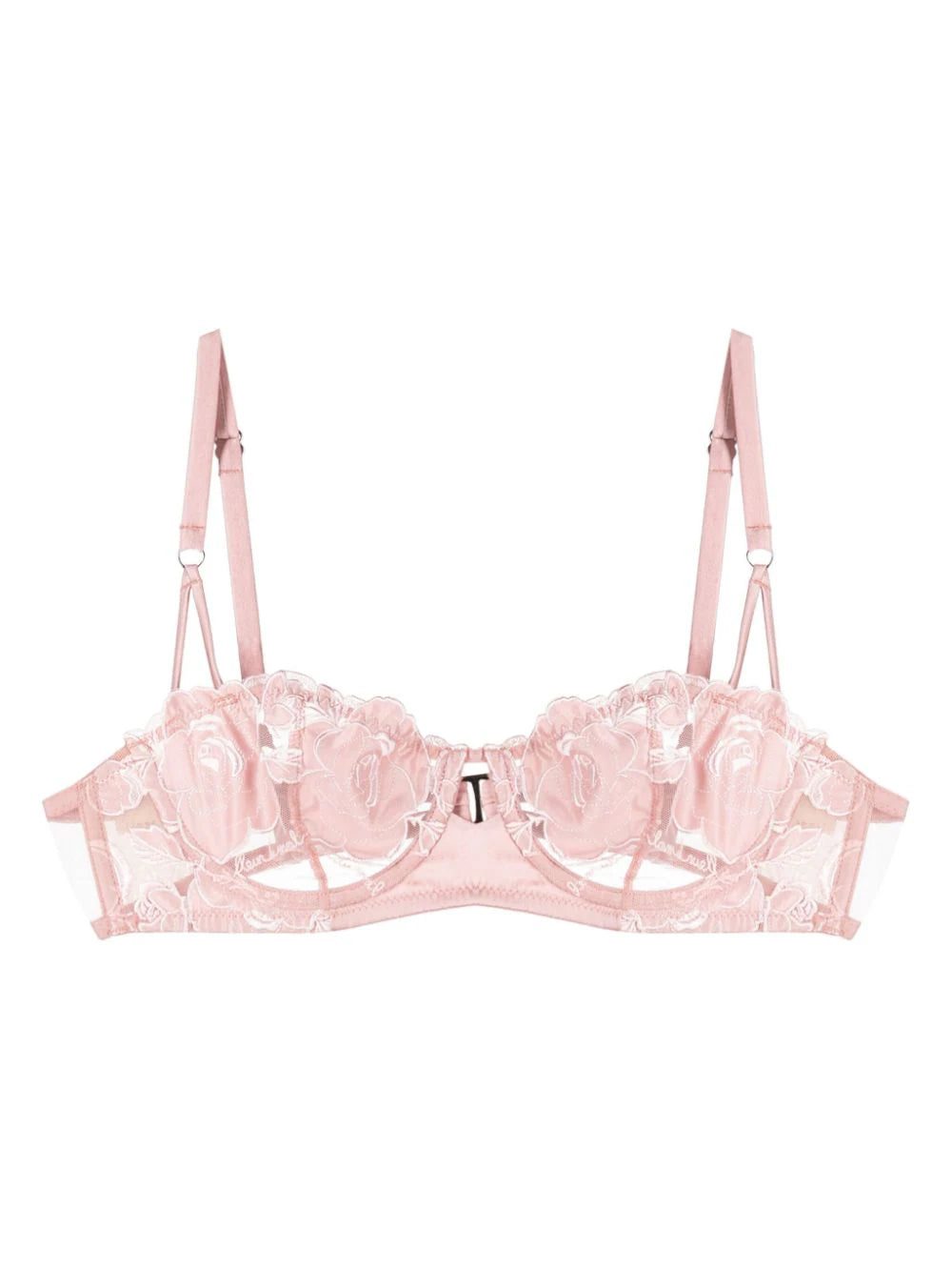 Fleur Du Mal floral-embroidered balconette bra