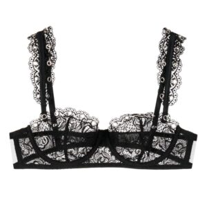 Fleur Du Mal floral-lace balconette bra