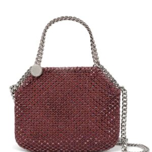 Stella McCartney mini Falabella crystal-mesh tote bag