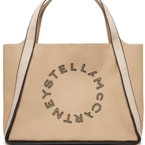 Stella McCartney logo-embroidered canvas tote bag