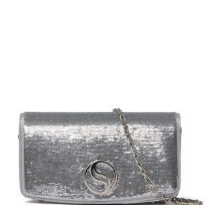 Stella McCartney S-Wave sequinned satin crossbody bag