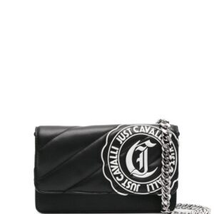 Just Cavalli logo-embossed faux-leather quilted crossbody bag