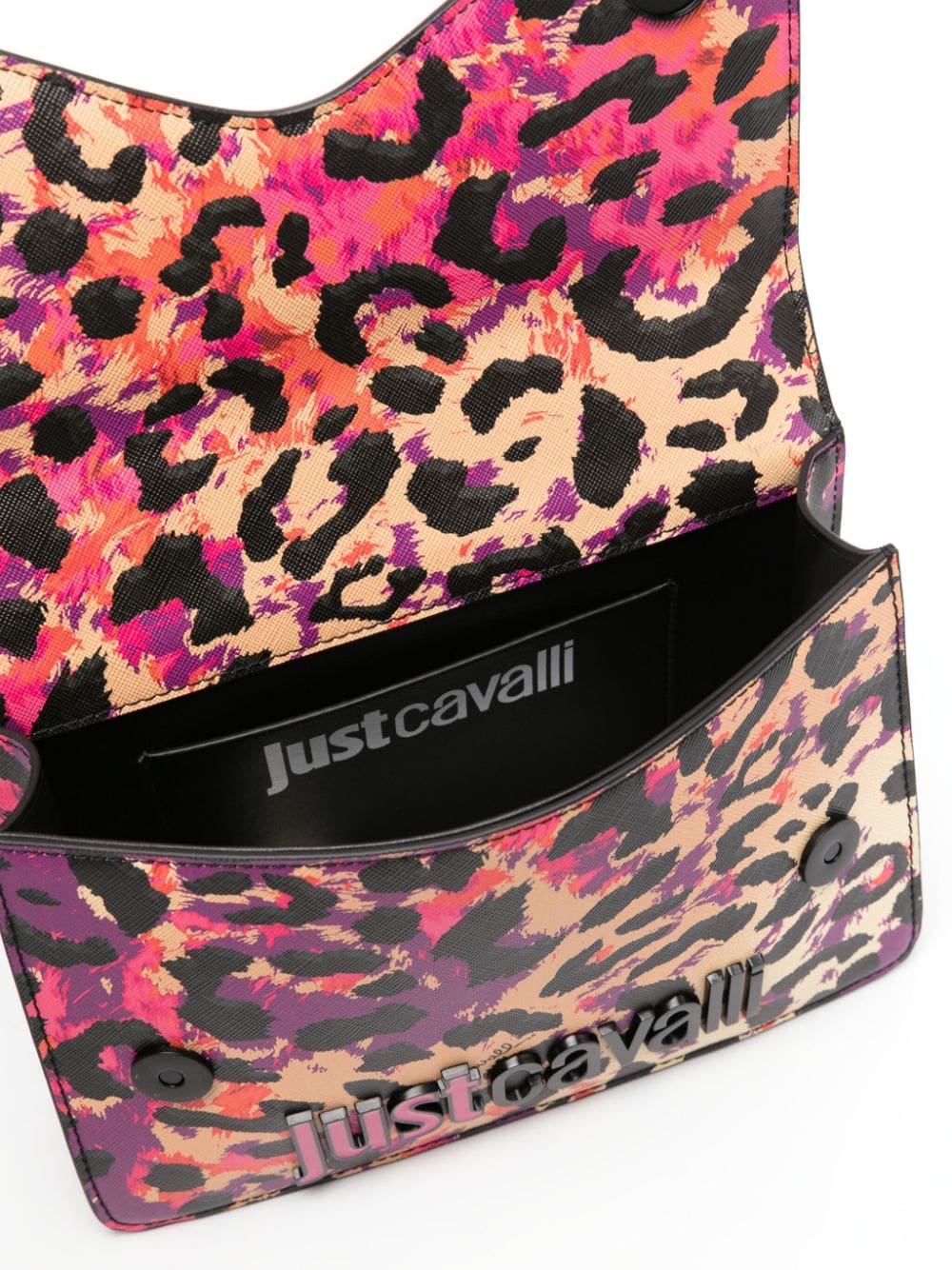 Just Cavalli logo-lettering leopard-print shoulder bag - Image 5