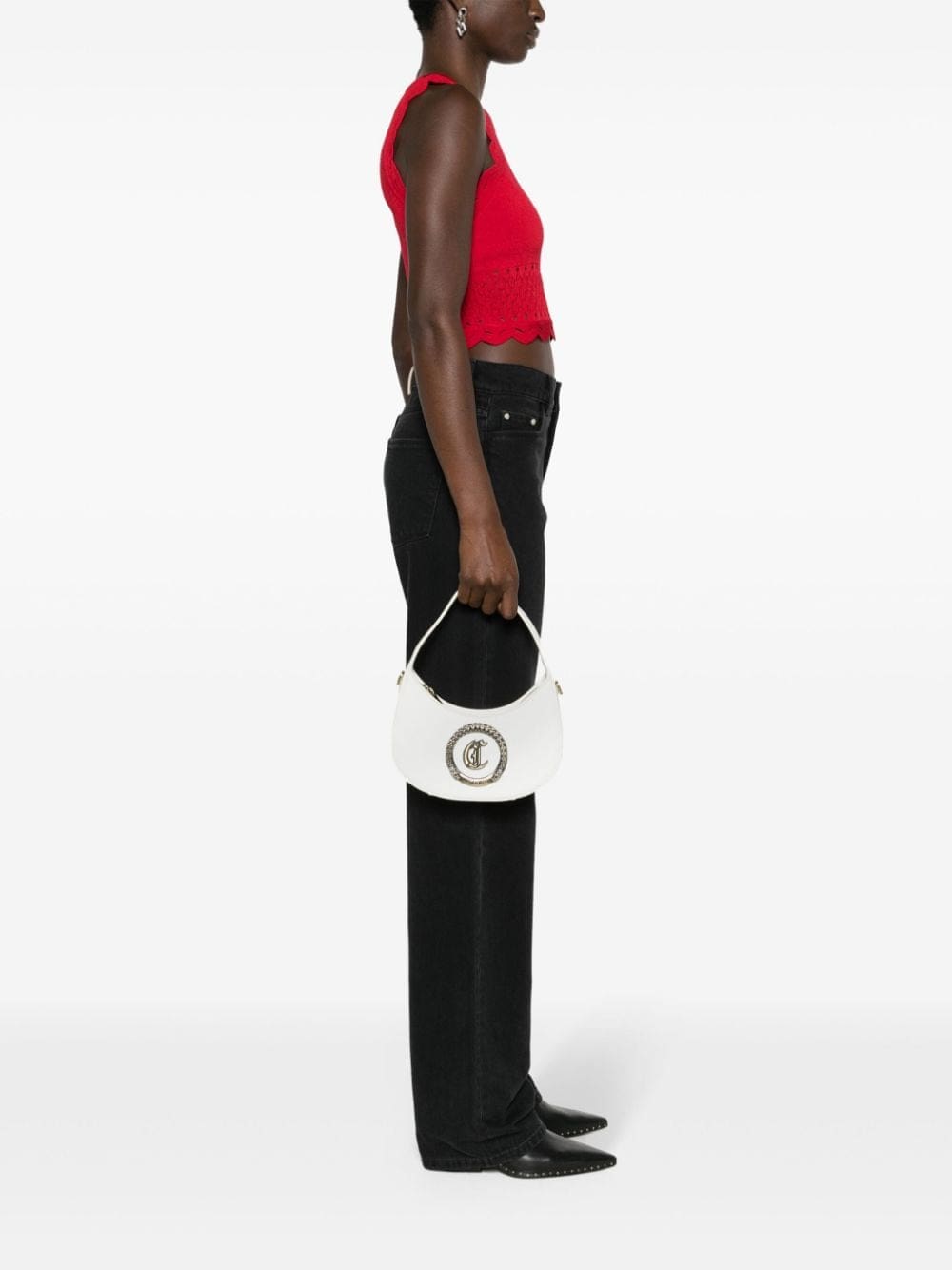 Just Cavalli metallic-snake detail faux-leather crossbody bag - Image 2