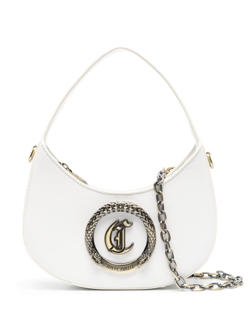 Just Cavalli metallic-snake detail faux-leather crossbody bag