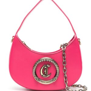 Just Cavalli logo-plaque snake-detail tote bag