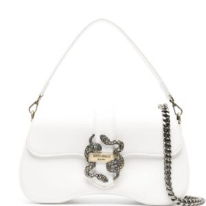 Just Cavalli faux-leather metallic-snake shoulder bag
