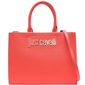 Just Cavalli logo-lettering faux-leather tote bag