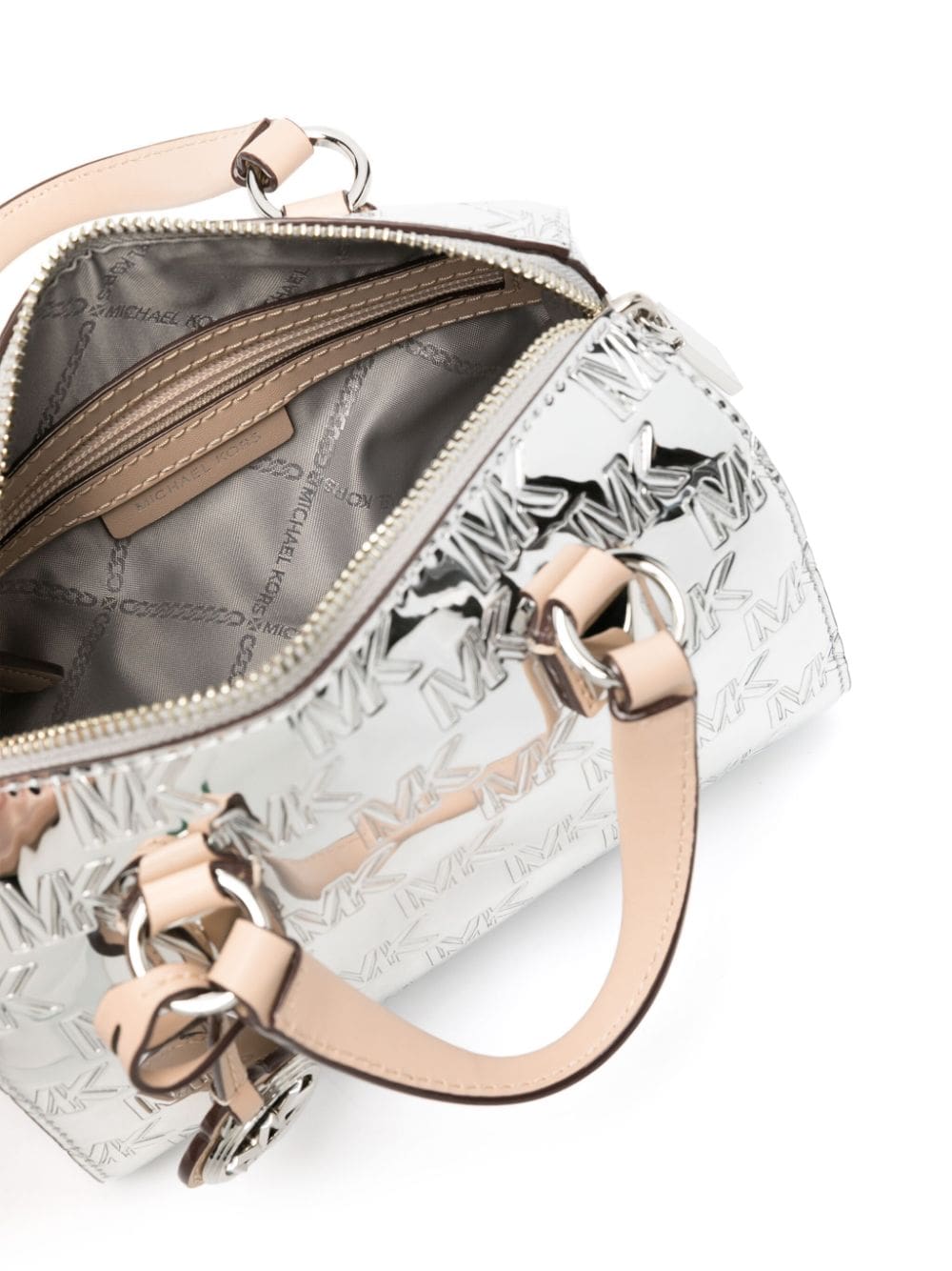 Michael Kors logo-debossed metallic-finish tote bag - Image 5