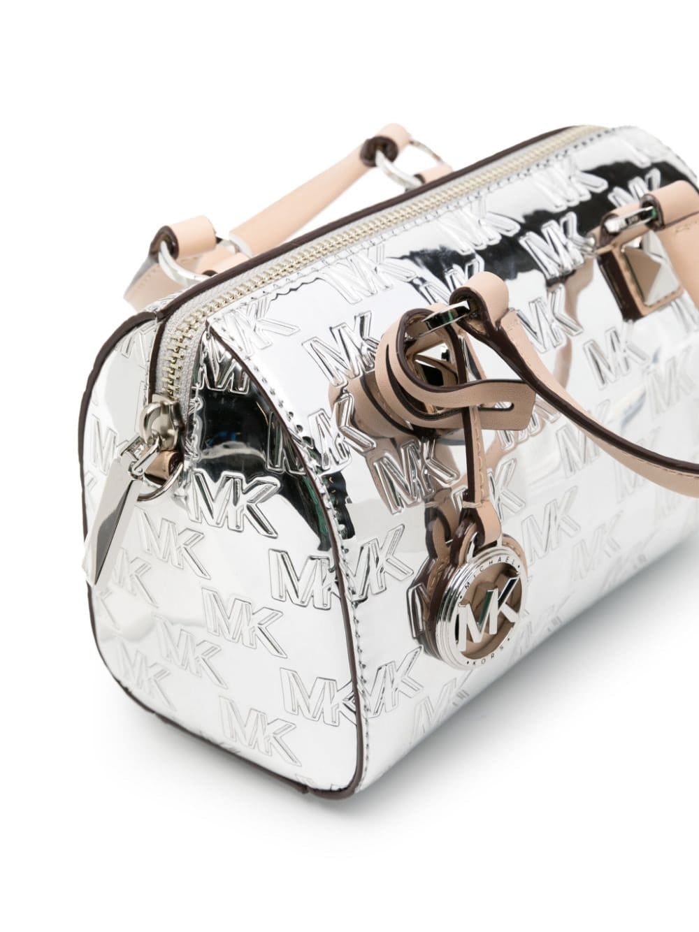 Michael Kors logo-debossed metallic-finish tote bag - Image 4