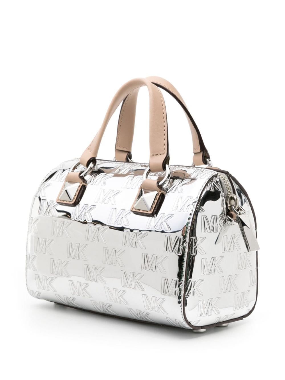 Michael Kors logo-debossed metallic-finish tote bag - Image 3