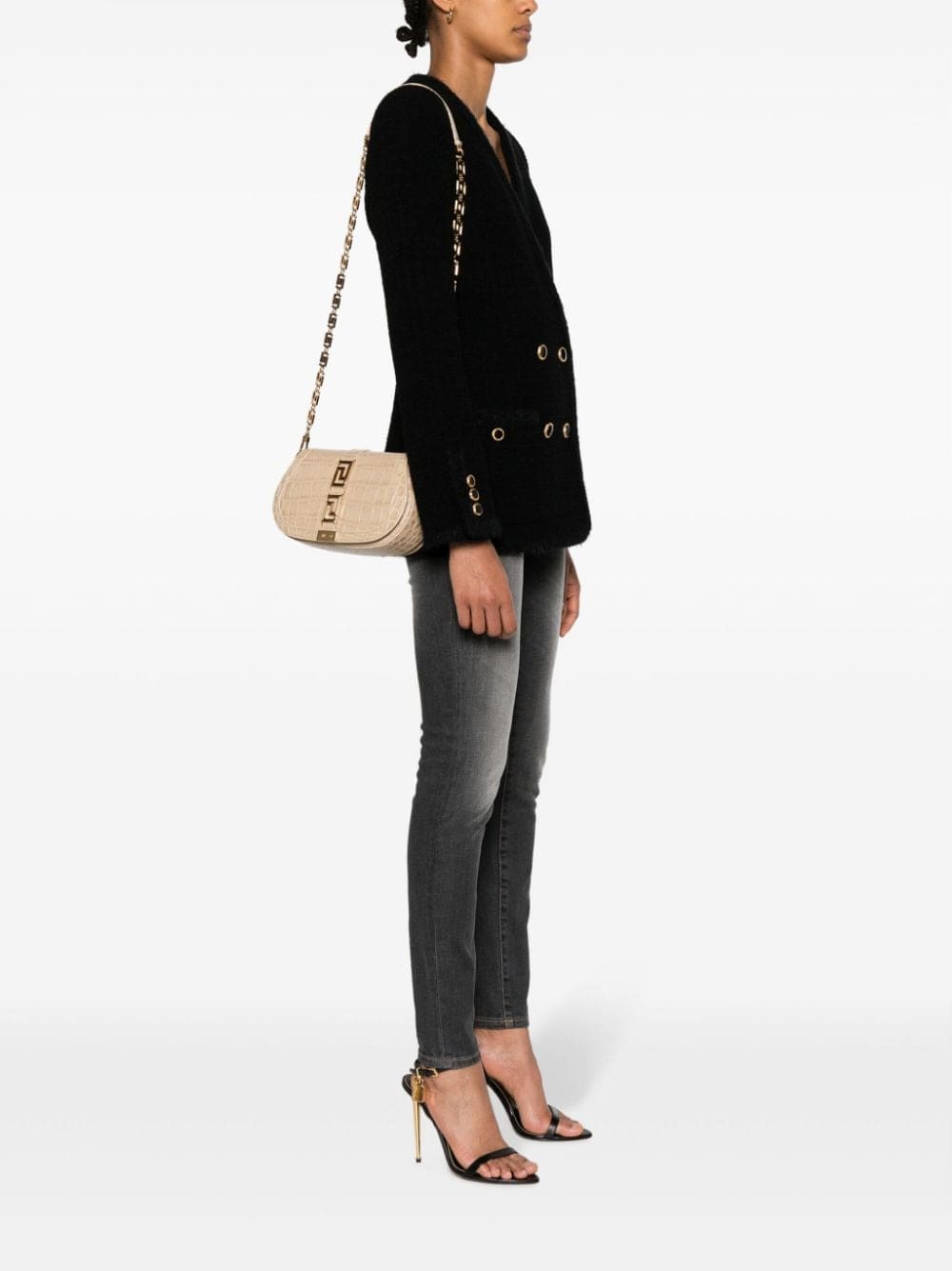 Versace Greca Goddess embossed shoulder bag - Image 2