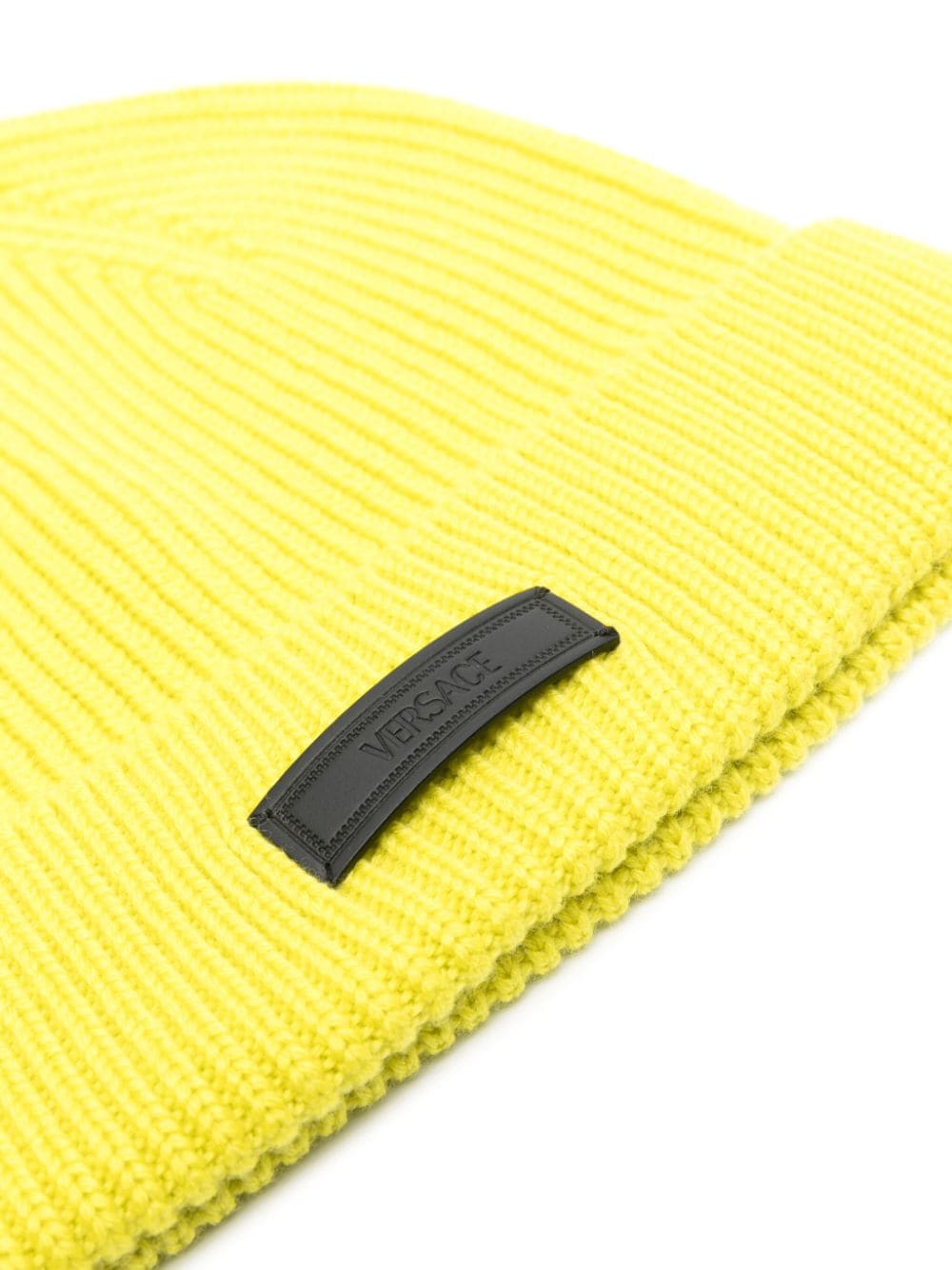 Versace logo-patch wool beanie - Image 2