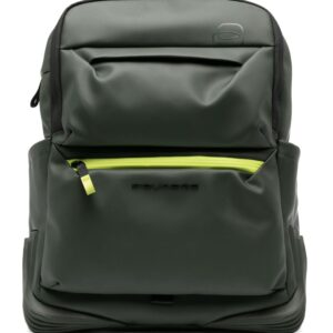 PIQUADRO logo-embossed leather backpack