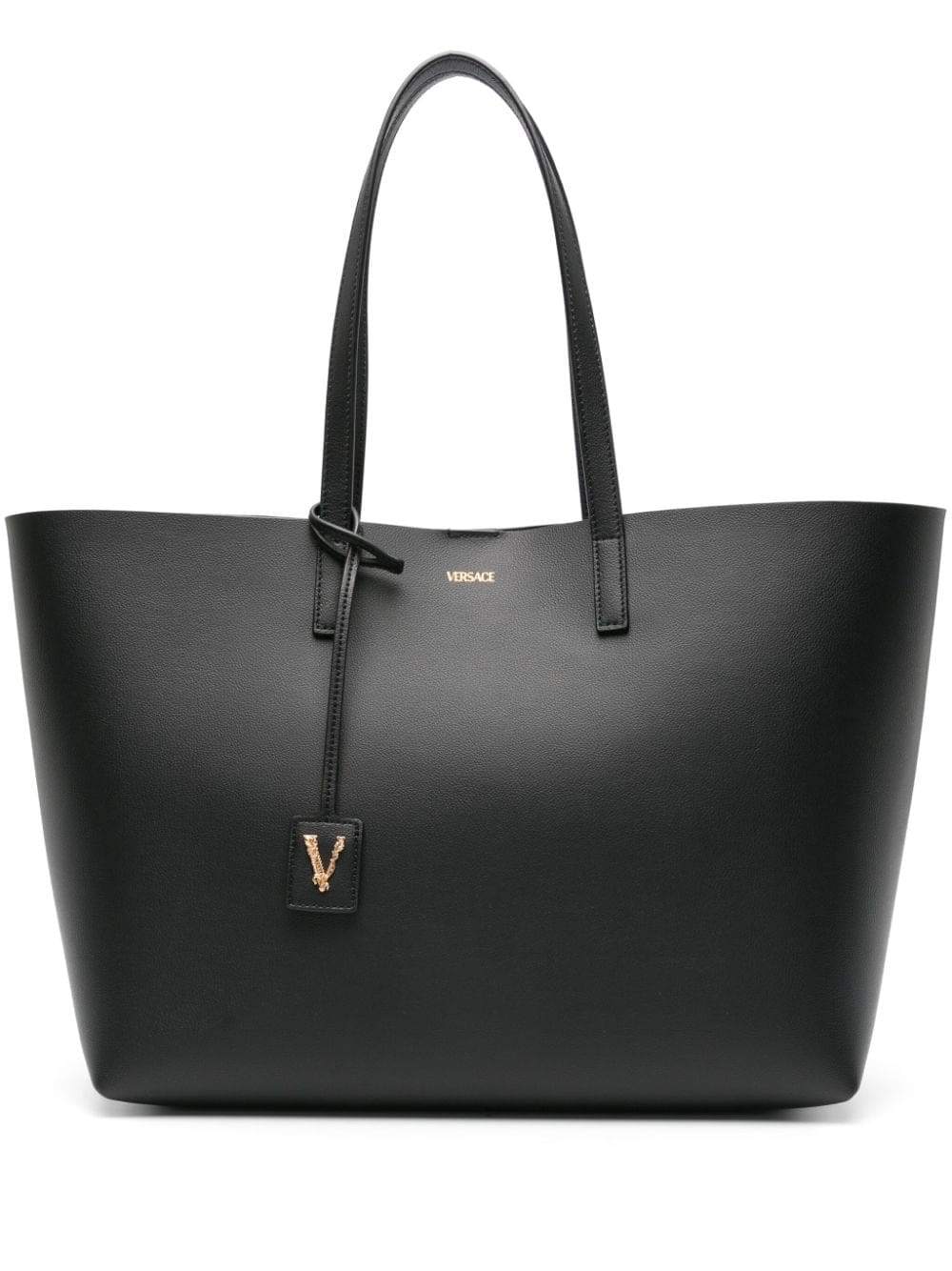Versace Virtus leather tote bag