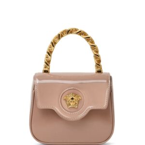 Versace La Medusa patent-finish mini bag