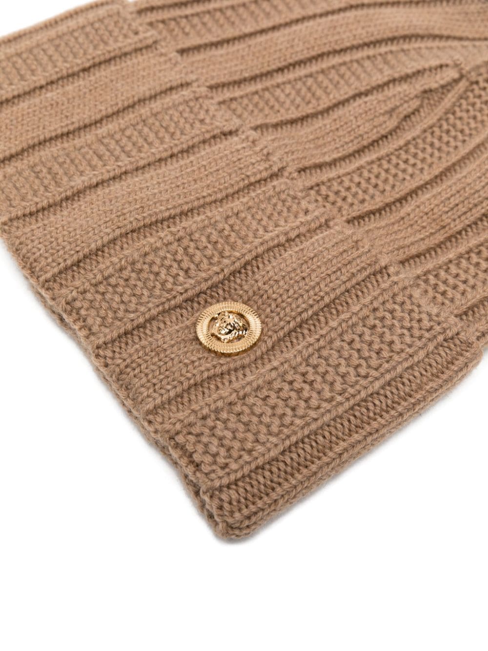 Versace Medusa-plaque ribbed beanie - Image 2