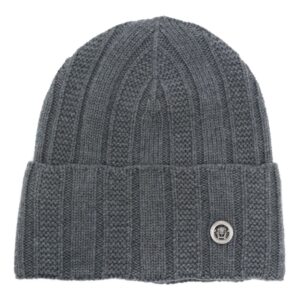 Versace Medusa-plaque ribbed beanie