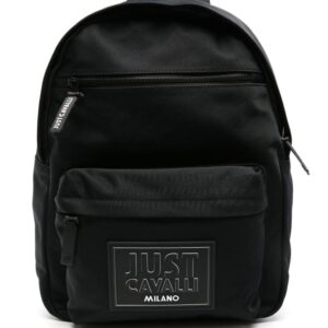 Just Cavalli logo-patch padded backpack