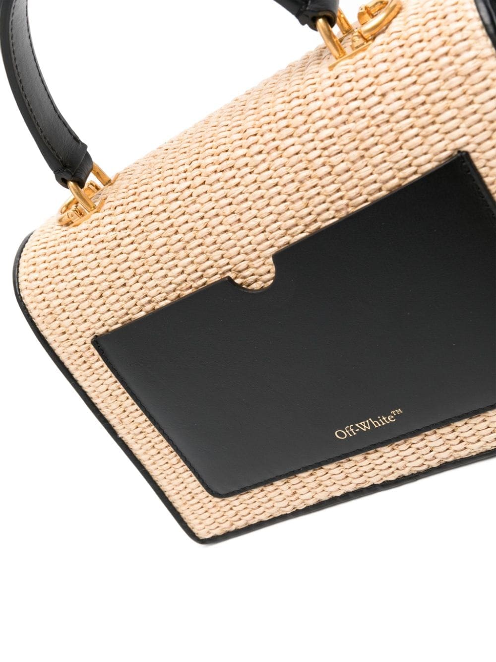 Off-White Jitney 1.4 raffia tote bag - Image 4