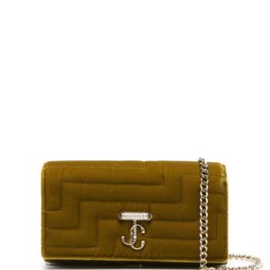 Jimmy Choo Avenue quilted velvet crossbody bag