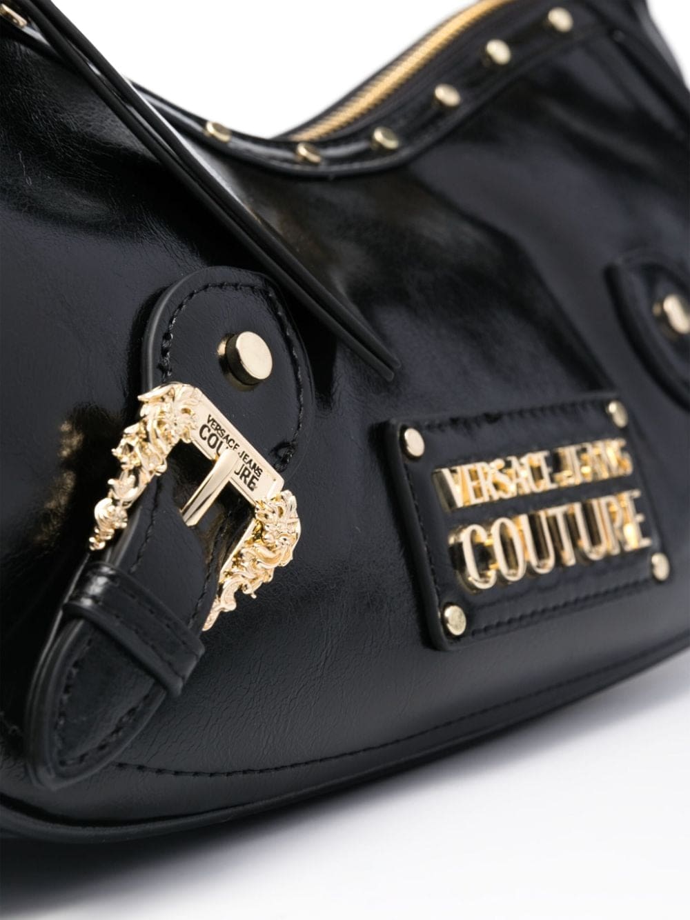Versace Jeans Couture logo-patch faux-leather shoulder bag - Image 4