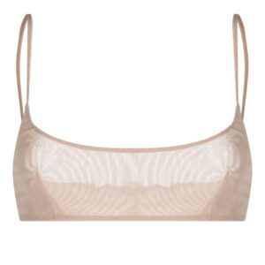 Patrizia Pepe rhinestone-embellished tulle bra