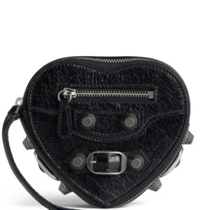Balenciaga Le Cagole Heart leather clutch bag