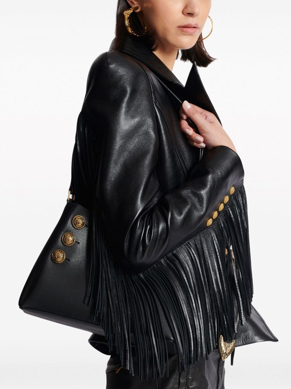 Balmain Embleme leather shoulder bag - Image 3