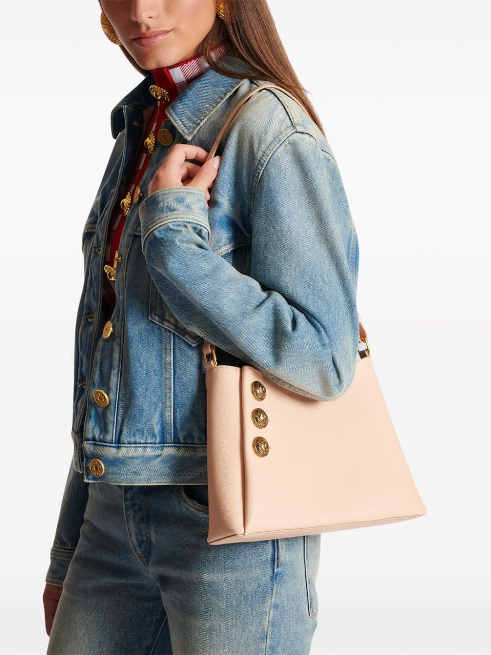 Balmain Embleme leather shoulder bag - Image 3