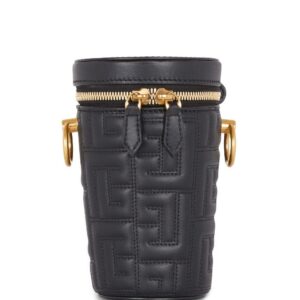 Balmain 1945 quilted leather minaudière bag