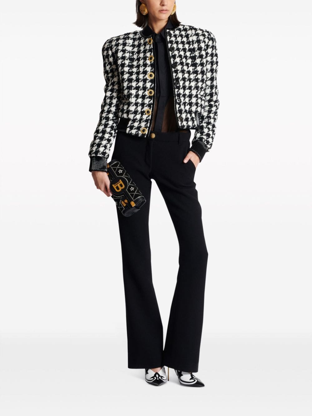 Balmain B-Buzz 23 leather clutch bag - Image 2