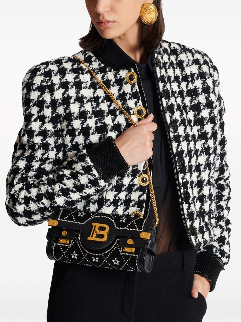 Balmain B-Buzz 23 leather clutch bag - Image 3