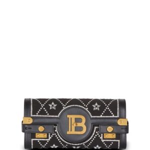 Balmain B-Buzz 23 leather clutch bag