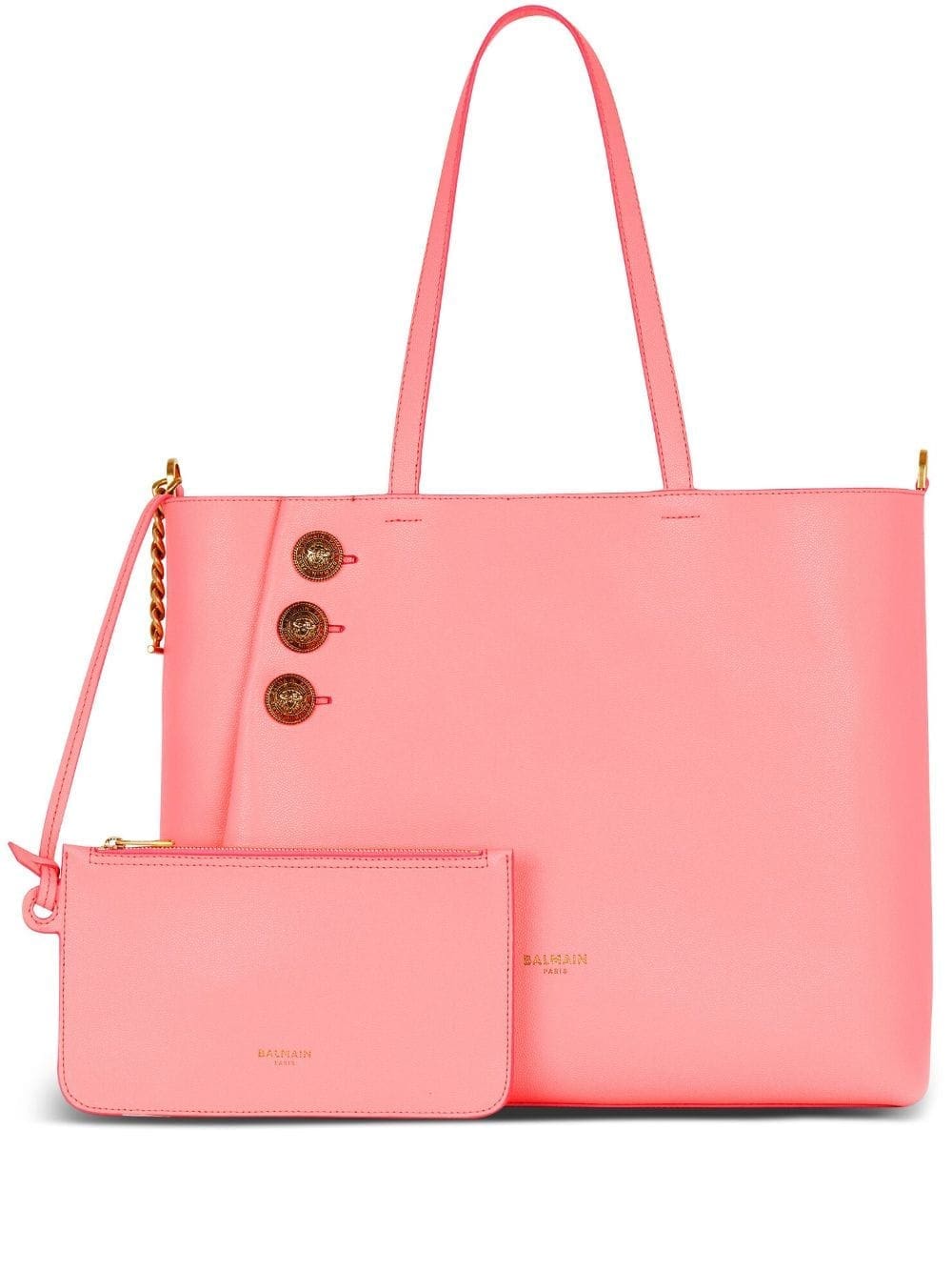 Balmain Embleme leather tote bag