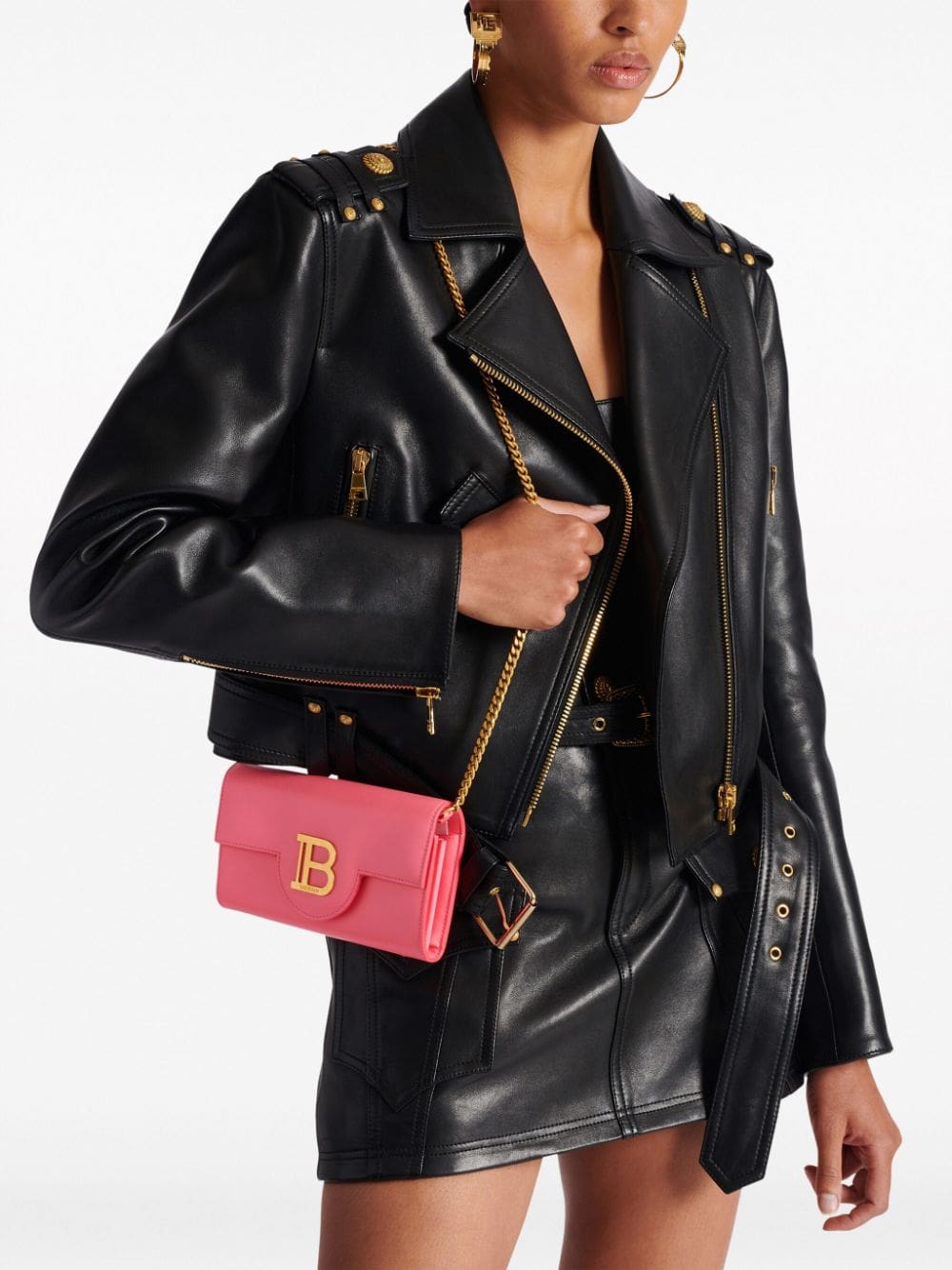 Balmain B-Buzz leather wallet-on-chain - Image 3