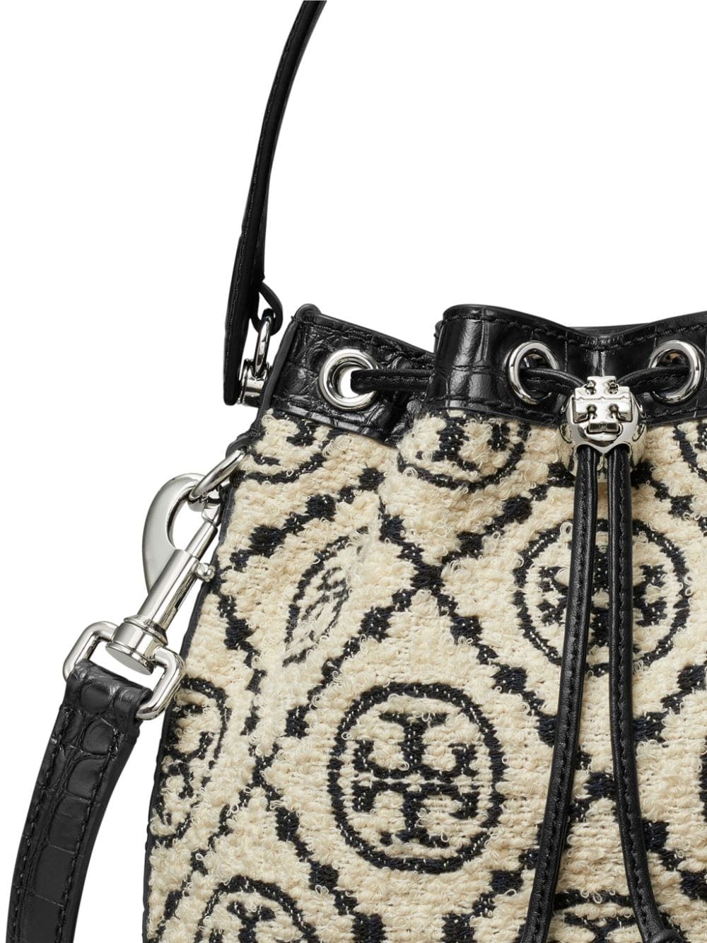 Tory Burch T Monogram bouclé bucket bag - Image 3
