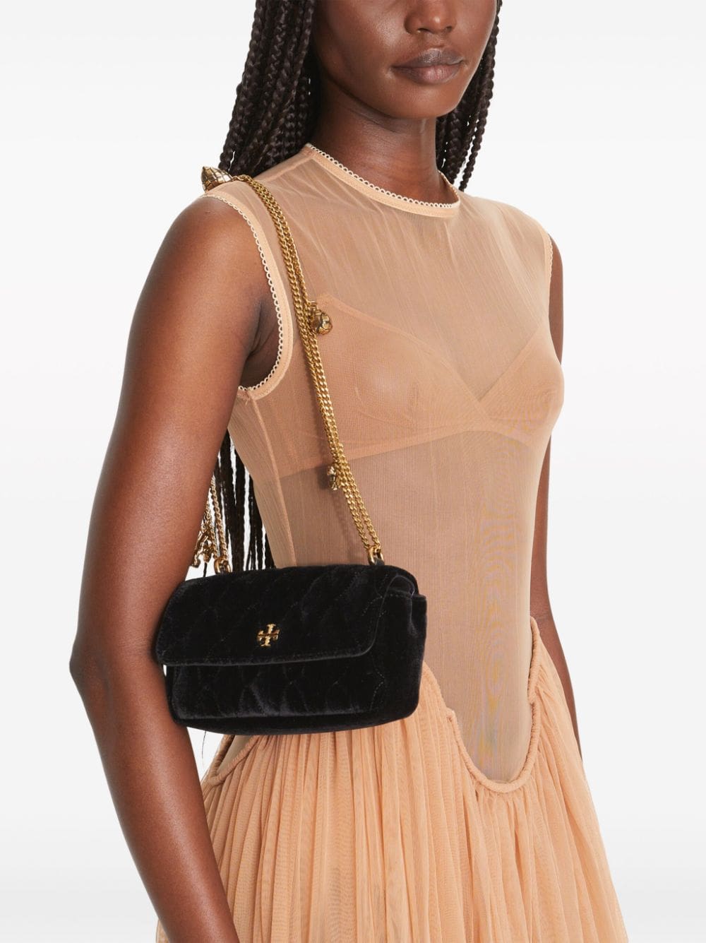 Tory Burch mini Kira velvet crossbody bag - Image 2