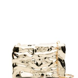 Off-White Crushed mirrored clutch bag