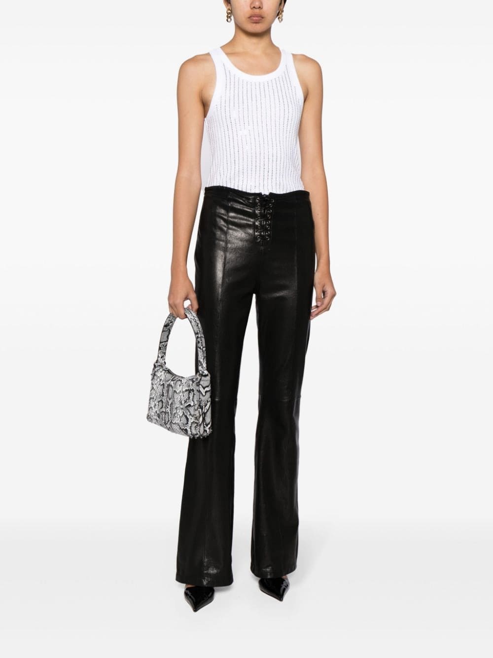 Michael Kors large Astor snakeskin-print shoulder bag - Image 2