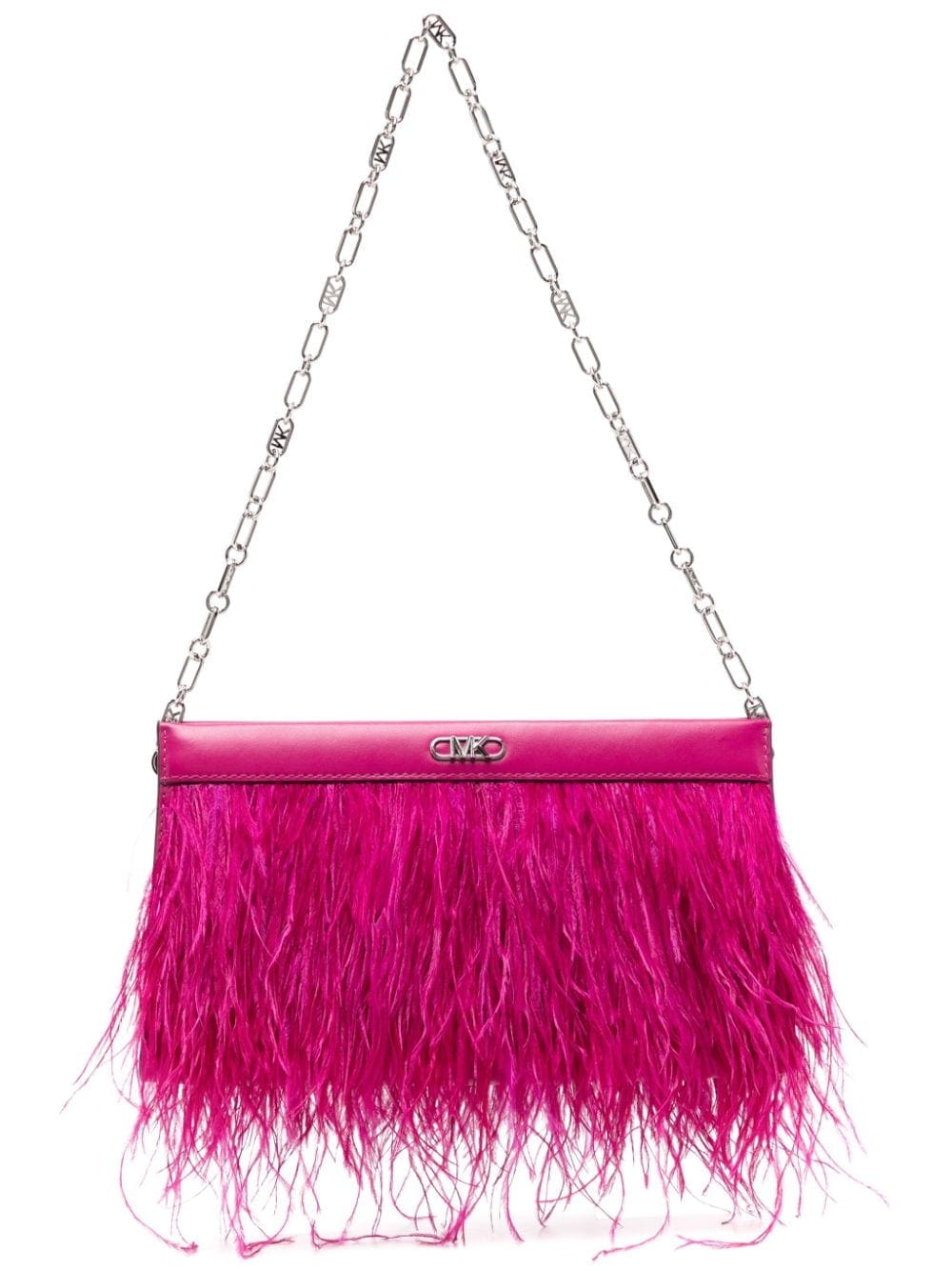Michael Kors Tabitha feather-embellished leather shoulder bag