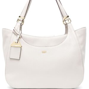 DKNY logo-lettering faux-leather shoulder bag