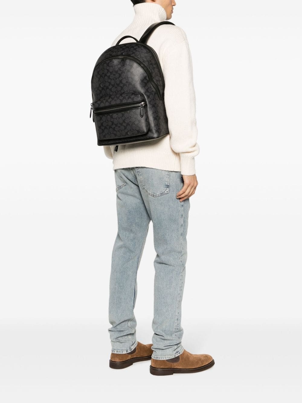 Coach Charter logo-print leather backpack - Image 5