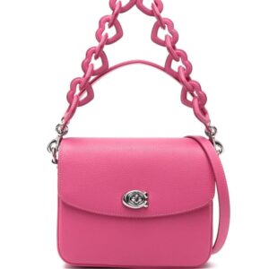 Coach logo-plaque leather shoulder bag